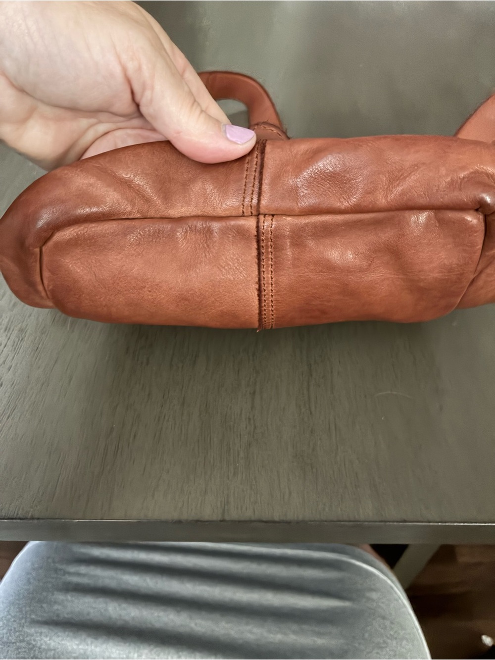 Men's Leather Messenger Bag in Rust Brown - Classic Crossbody - Picture 10 of 10